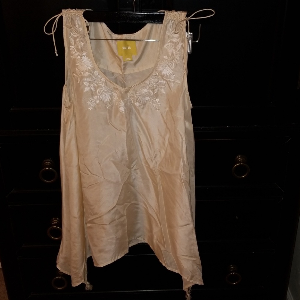 Maeve! Gorgeous champagne top